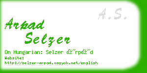 arpad selzer business card